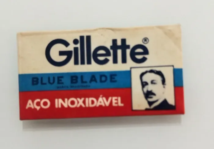 Lâmina Gillette Blue Blade Antiga Vintage Coleção Rara - unidade