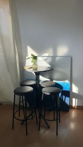 Mesa bistrô preta