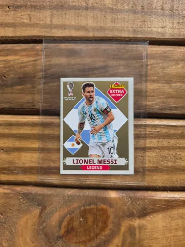 Figurinha Extra Messi Ouro (Gold) - Copa do Mundo 2022 Panini - Estado Impecável! + BRINDE