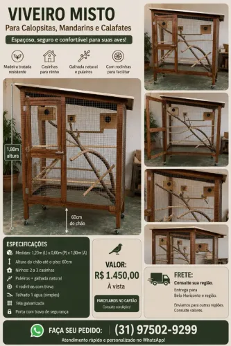 Viveiro galinheiro sob medida