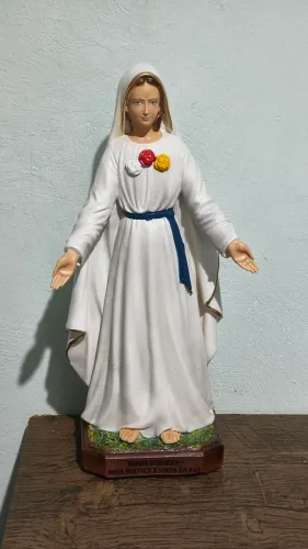 Imagem de Nossa Senhora Rosa Mística Rainha da Paz 20cm em resina!