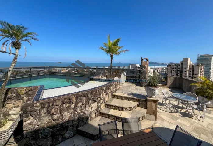 Cobertura Duplex com varanda gourmet e lazer na região da Brunella na Enseada, Guarujá