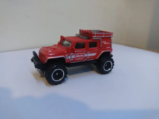Miniatura Matchbox Jeep Wrangler Superlift Warn Vermelho Loose Novo 1:64