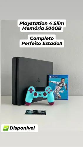 Playstation 4 Slim Completo! (Aceito Cartão)