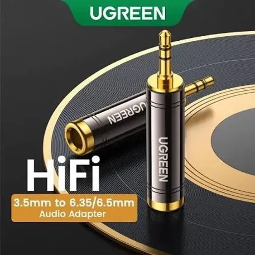 Ugreen 3.5mm a 6.5mm 6.35mm 1/4 adaptador, macho para auxiliar fêmea para Jack mono 