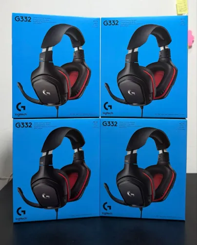 Headset Gamer Logitech G G332 - Preto/vermelho Cor Black