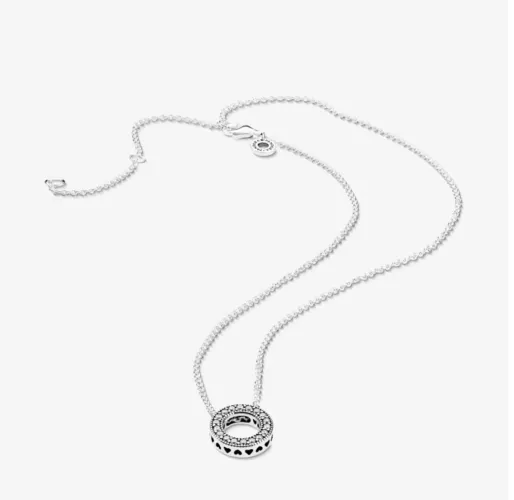 Colar Pandora Signature Original Círculo. Jóia em Prata de Lei e Zircônias. Frete Grátis!