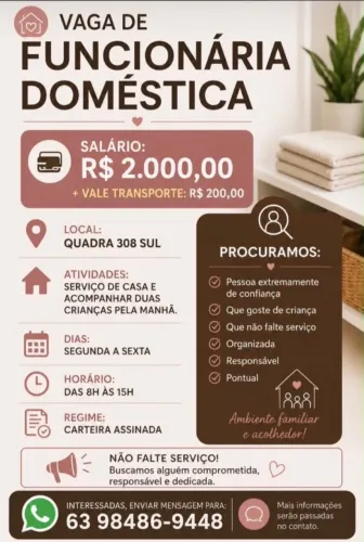Vaga de funcionaria