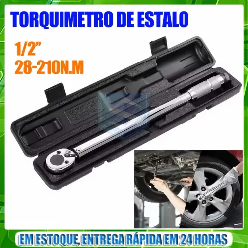 Torquimetro De Estalo 28-210Nm Torquímetro Estalo Click Para Soquete 1/2
