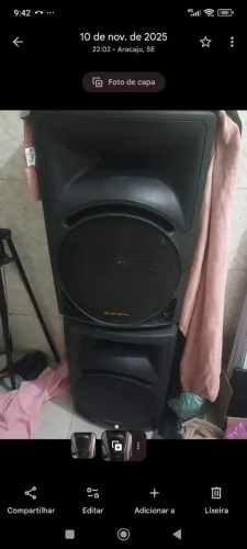 Vende caixa ativa e passiva de 15 com uma mesa de som Behringer 12 canais