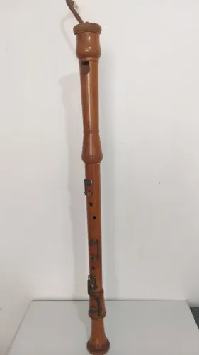 FLAUTA DOCE BAIXO EM MADEIRA NOBRE LUTHIER MARCOS XIMENES UNICO DONO COM NOTA DE COMPRA