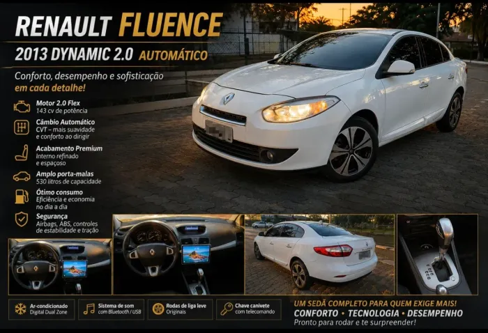 Renault Fluence Sed. Dynamique 2.0 16V Flex Aut. 2013