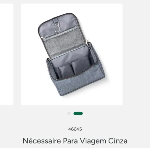Necessarie para viagem cinza