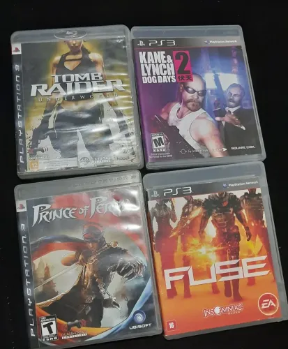 Lote 5 jogos - Fuse, kane and Lynch 2, Tomb raider underworld, Prince of persia
