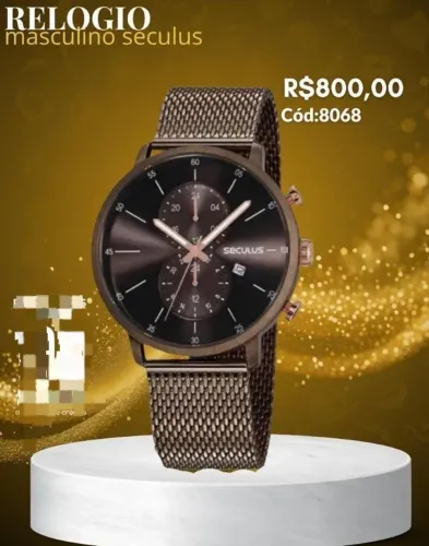 Relogio masculino menor oferta 500 a vista de 800 por 500