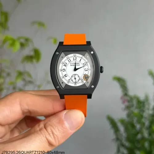 RELOGIO F.P.JOURNE ELEGANTE 48mm TITANIUM - MOSTRADOR BRANCO/PULS. LARANJA- ETA S/c