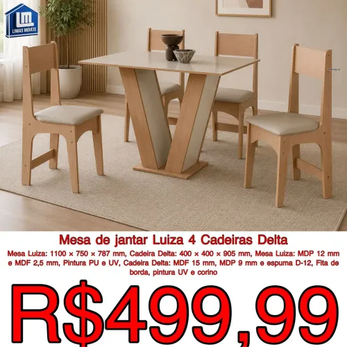 Mesa 4 cadeiras
