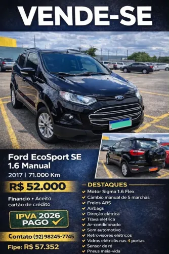 Ford Ecosport SE 1.6 16V Flex 5P Mec. 2017