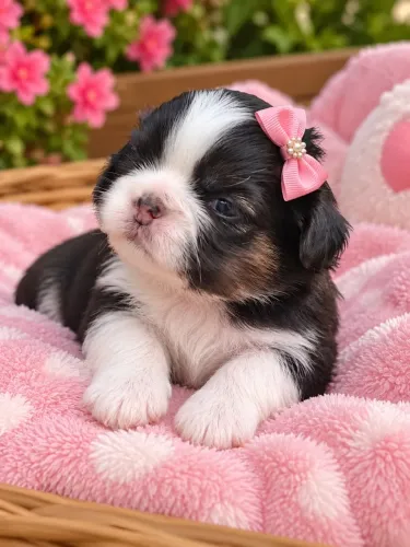 Shih tzu fêmea adorável raça pura