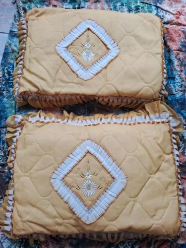 2 travesseiros com capa Bordada semi novo