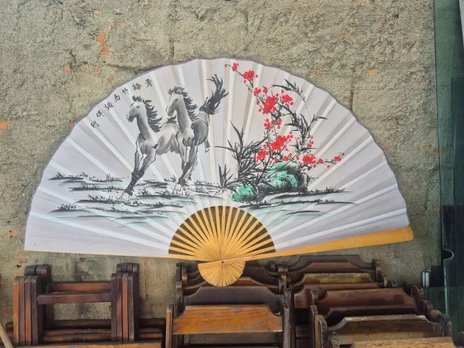 Leque gigante oriental japonês chinês 