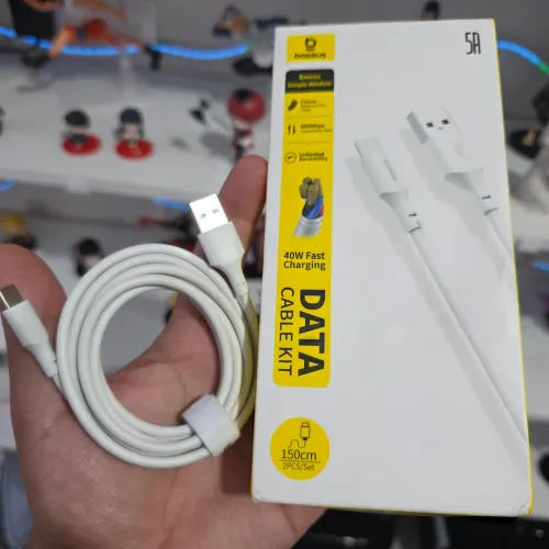 Cabo USB Tipo C de 1,5m da Baseus, suporta até 40W, 5A - Samsung Galaxy Xiaomi Poco iPhone