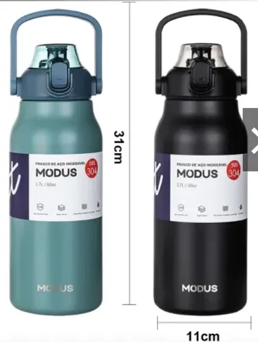 Garrafa Termica de viagem Inox Modus 1,7L Branca