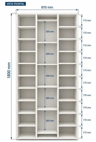 Sapateira em MDF (1,8m altura x 0,81m largura)