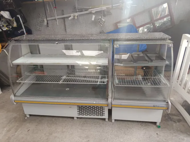Balcão Expositor refrigerado gelopar quente e frio 