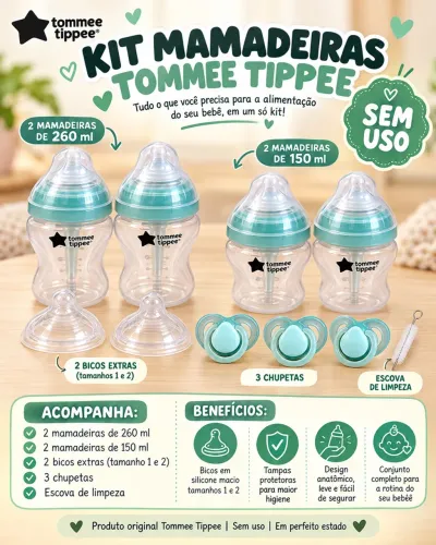 KIT DE MAMADEIRAS TOMMEE TIPPEE - SEM USO