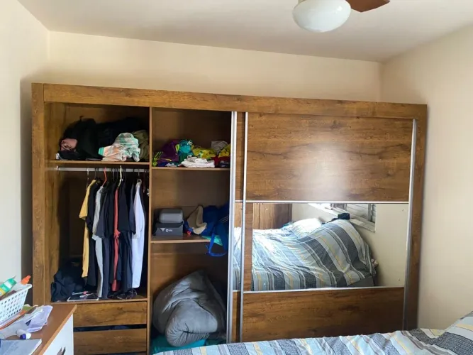 Guarda-Roupa Casal 2,70m com Espelho - Vitória Móveis