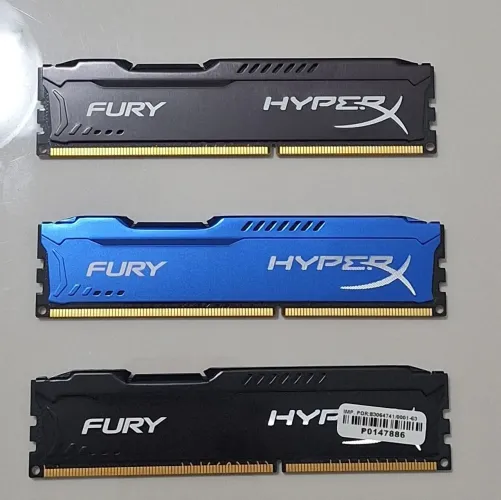 3x Memória Gamer Kingston Fury Hyperx Ddr3 4gb 1866 Mhz