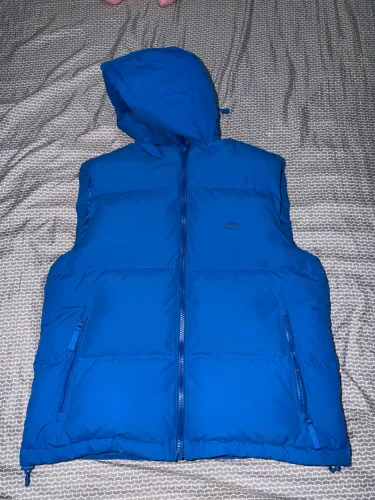 Colete Lacoste esportivo com crocodilo acolchoado Azul