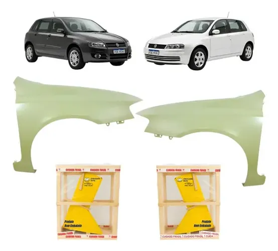 Par Paralama Fiat Stilo 2003 A 2011 Attractive Blackmotion