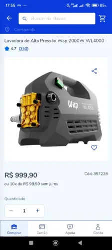 Vendo lavadora wap zerada