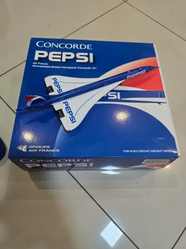Miniatura avião Concorde Pepsi F-btsd 1:200 Jc Wings Metal Air France