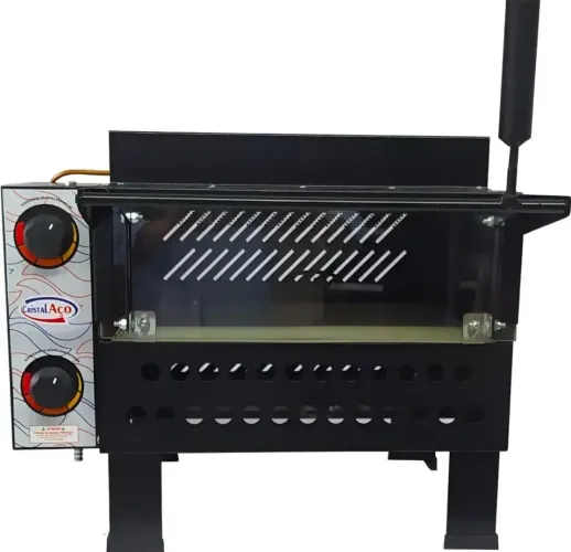 Forno de pizza à gás com pedra refratária 