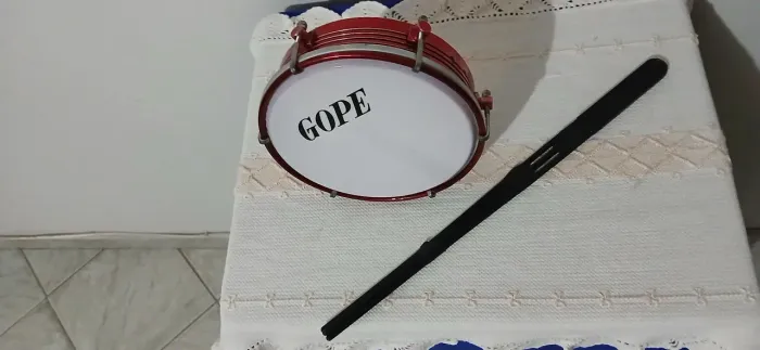 Tamborim gope 6 polegadas cereja ? selfie + baqueta contemporânea!