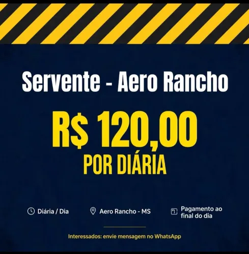 Servente na diária
