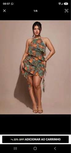 VESTIDO COLORIDO CURTO