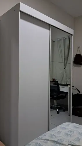 Guarda roupa 2 portas com espelho