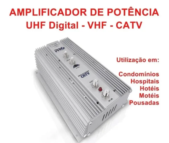 Amplificador de potência vhf uhf 35db