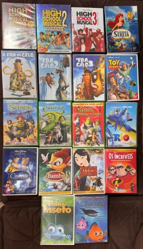 Coleção DVDs Originais Disney Pixar E Clássicos Anos 2000