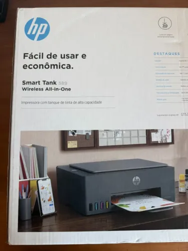 Impressora Multifuncional HP Smart Tank 589 Tanque de Tinta Colorida Wi-Fi 1 USB