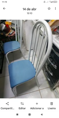 Vendo mesa de mármore 6 cadeiras 