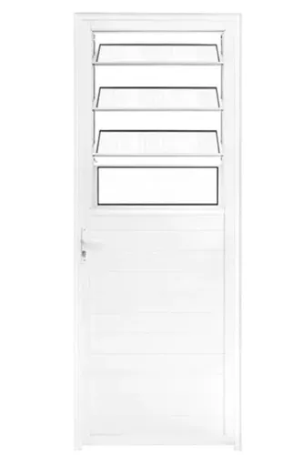 Porta Basculante de Alumínio Branco L25 - 210X80 esquerda- frete a/c