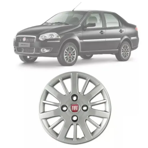 Jogo 4 Peças - Calota Aro 13  - Fiat Siena / Palio 2009 / 2010 - Grid