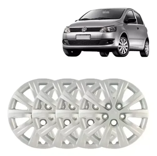 Jogo 4 Peças - Calota Aro 14  - Volkswagen Fox até 2012 / 2013 - Grid