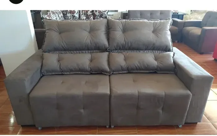 sofá retrátil e reclinável novo 