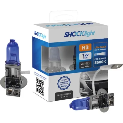 Lâmpada Farol H3 Super Branca 8500K - 120003